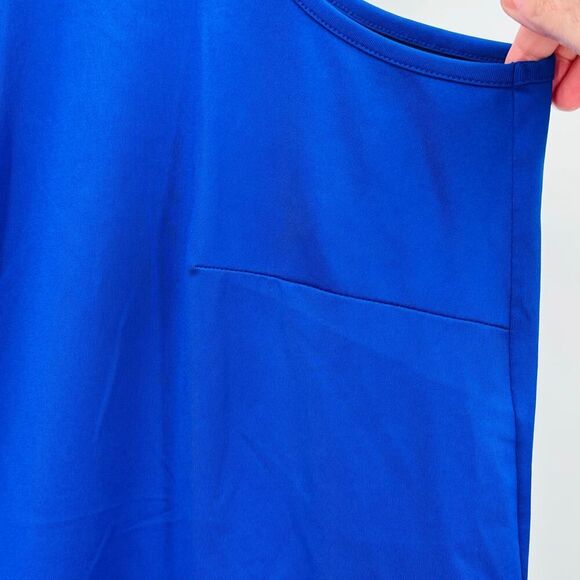 Catherines Royal Cobalt Blue Tank Shell Camisole Top Womens 3X 26/28W Stretchy - Picture 5 of 5